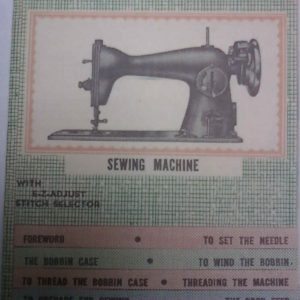 CLASS 15 Sewing Machine Manual