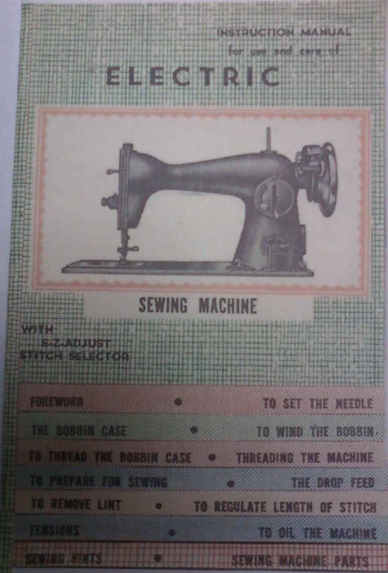 CLASS 15 Sewing Machine Manual Sewing Machine Museum
