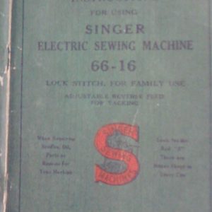 SINGER MODEL 66-16 Sewing Machine Manual