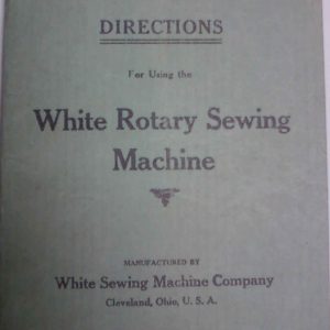 WHITE FR TREADLE Book 11 Sewing Machine Manual